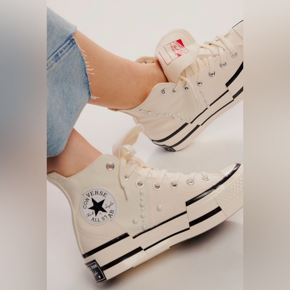 Converse chuck 70 pearl embellished platform sneaker 7.5 NIB